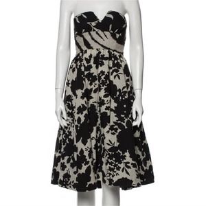 Wool Floral Strapless Tibi New York Dress Size 2 EUC